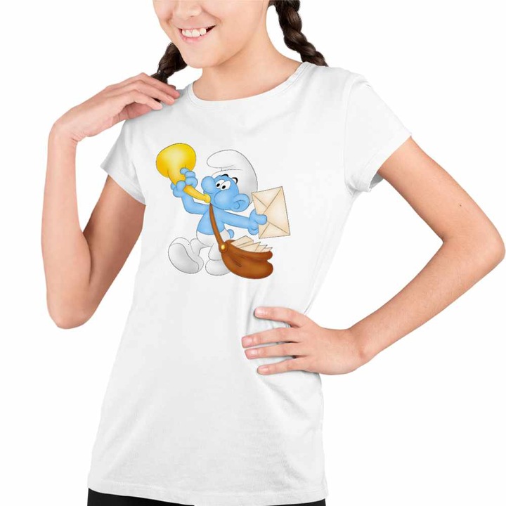 Tricou Copii Fete Strumf Postas, Fehér