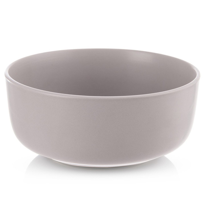 Bol ceramic, Orion, 16cm, 830ml, gri, design clasic