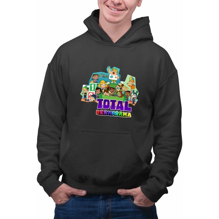 Hanorac Barbati Gradinita Dramei Totale Canapea CoolTrend, negru, marime XL