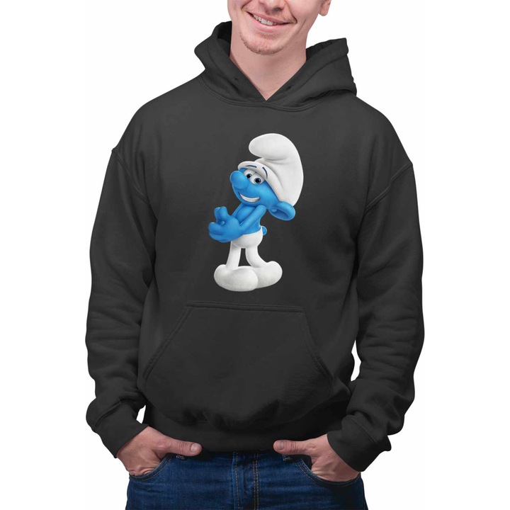 Hanorac Barbati Strumfii Rusinosul Sfiosul CoolTrend, negru, marime M