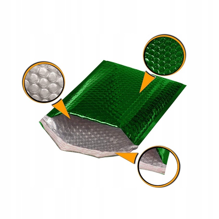 Plic cu Bule Neopak, plastic, autocolant, verde, 185x175mm