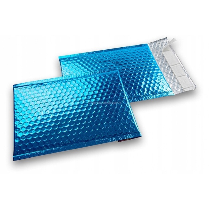 Set Plicuri Cu Bule Metalice D14, Neopak, Format D14, Dimensiune Exterioara 200X255 mm, Dimensiune Interioara 180X250 mm, Inchidere Banda Autocolanta, 200 x 255 mm, Albastru, 100 Buc