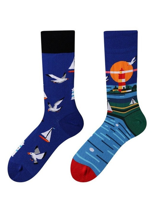 Чорапи за жени, несетени, високи, черни, One Size INTL