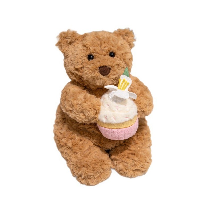 Плюшено мече, играчка, 25см, пухкав модел торта