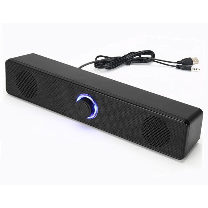 Soundbar pentru jocuri, SuooTci, difuzor stereo de birou alimentat prin ...