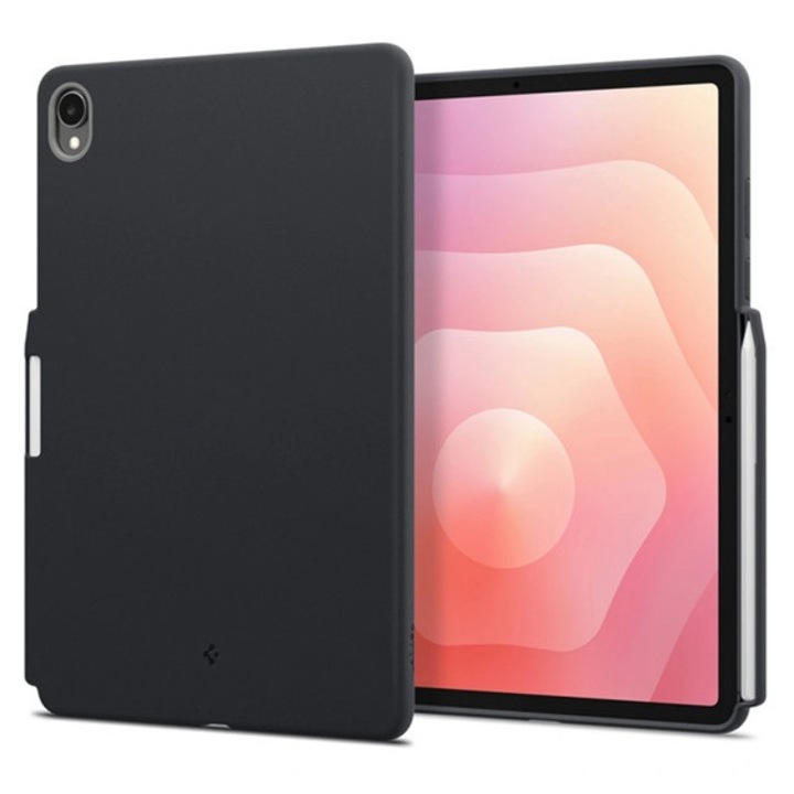 Spigen nano pop szilikon tabletvédő, kameravédő, ceruzatartó, fekete, kompatibilis: Samsung Galaxy Tab S11 5G, SM-X736B, / Galaxy Tab S11 WIFI, SM-X730