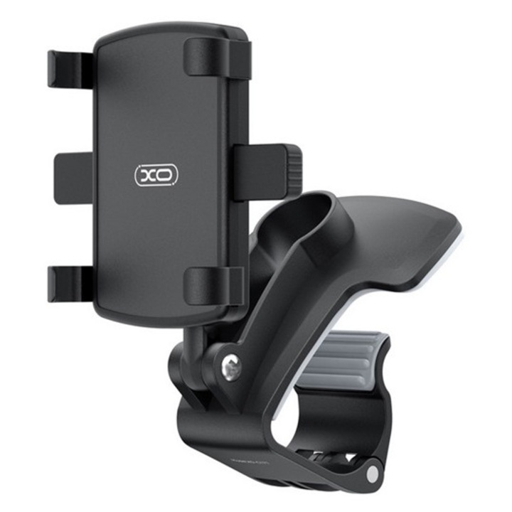 Xo c171 autós tartó, műszerfalra, csíptethető, automata, fekete