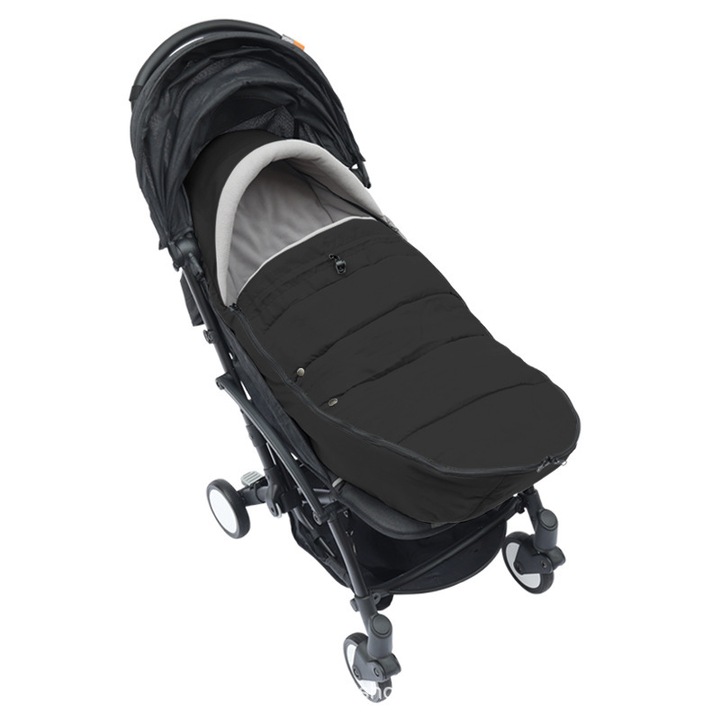 Sac de dormit pentru carucior, husa groasa rezistenta la vant, negru