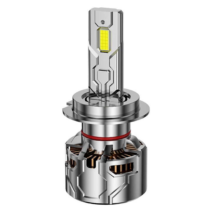 Bec H7, set 2 buc, lumini puternice, 36 LED-uri, pentru faruri cu faza lunga si scurta