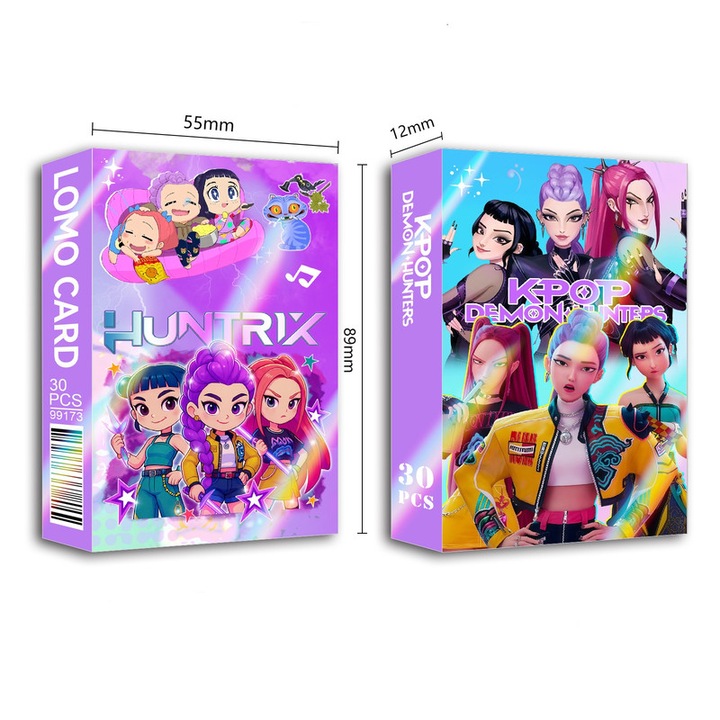 30 darab LOMO mini-kártya gyűjtemény, kétoldalas, démonvadász fényképekkel