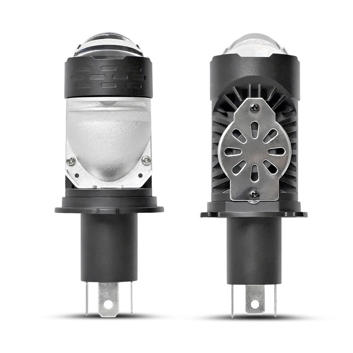 Proiectoare LED H4, lumini duale, inaltime si adancime integrate, pentru automobile si motociclete