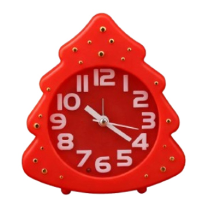 NZ-28 dekoratív óra, piros, ünnepi, gyermekajándék