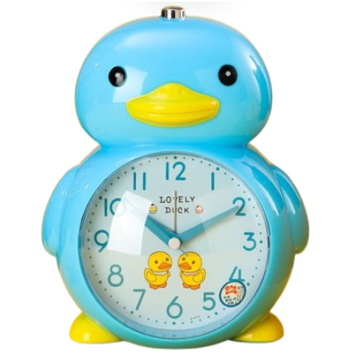 Dekoratív ébresztőóra hangvezérléssel, NZ-127, éjszakai fény, szundi mód, kacsa kék