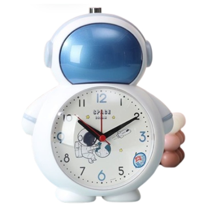 Dekoratív ébresztőóra hangvezérléssel, NZ-118, éjszakai fény, szundi mód, kék