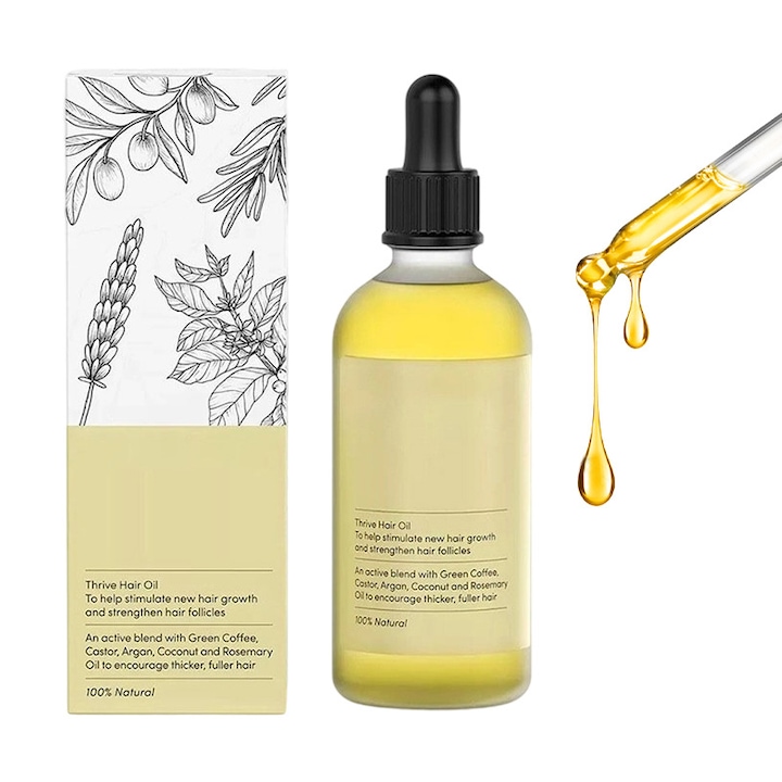 Ulei de par THRIVE GROWTH, 60ML, imbunatateste parul uscat, ulei esential de rozmarin