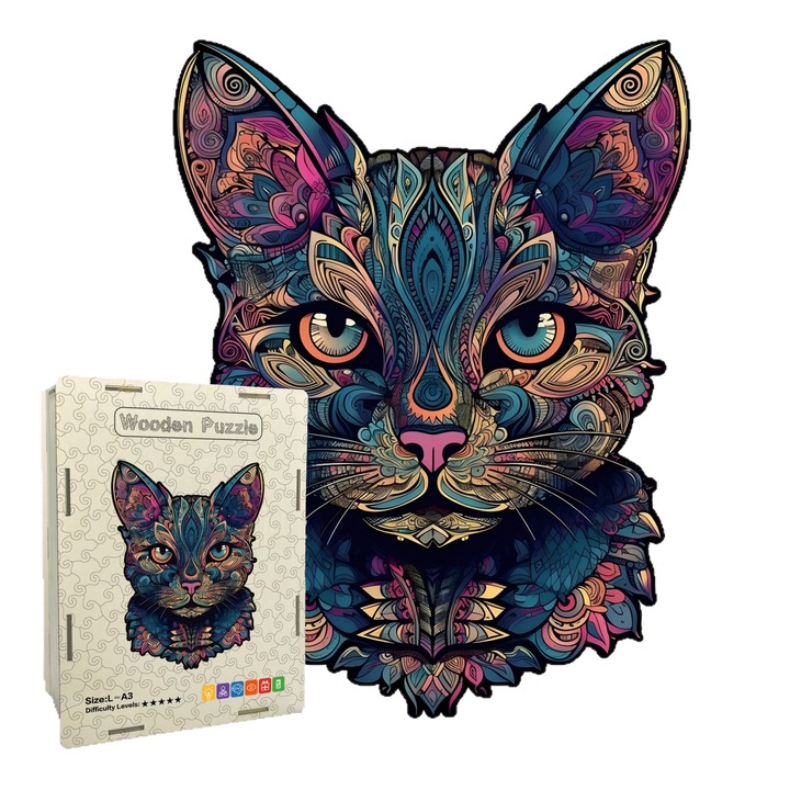 Пъзел, голям размер, 28x28cm, нестандартни форми