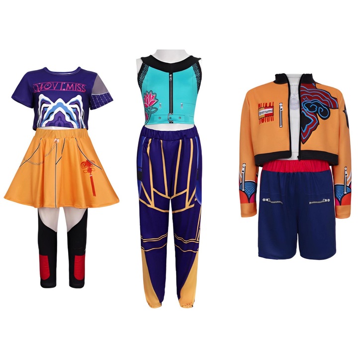 Costum K-Pop Devil Hunter Rumi Mira Zoey, set de 3, multicolor, 120cm