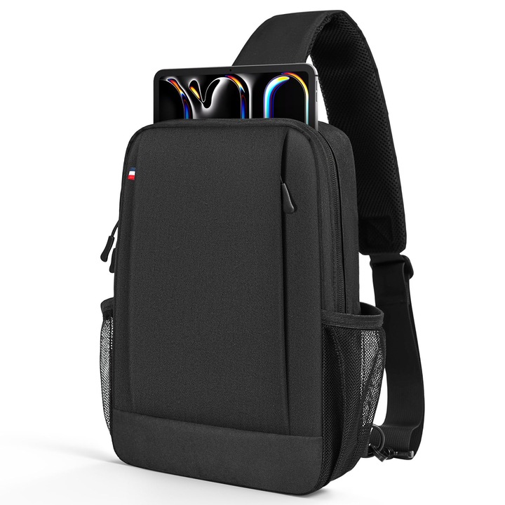 Válltáska tablethez, 13 hüvelykes, kompatibilis iPad Pro és iPad Air készülékekkel, vízálló anyag, állítható pánt, 33.5x23.7x5.5cm