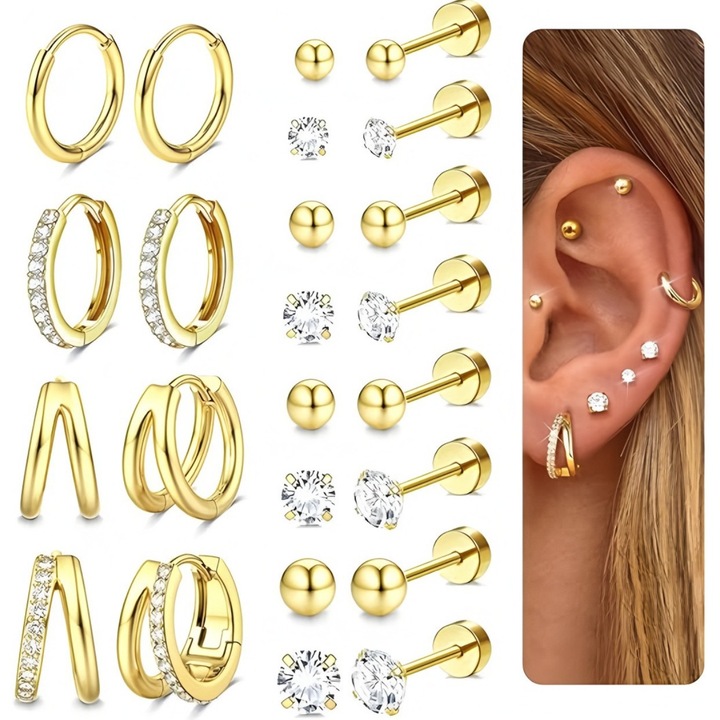 Set cercei dama, Auriu