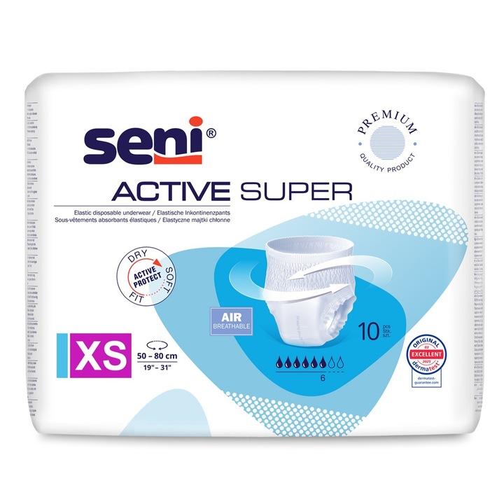 Seni Active Super inkontinencia nadrág XS 10 db