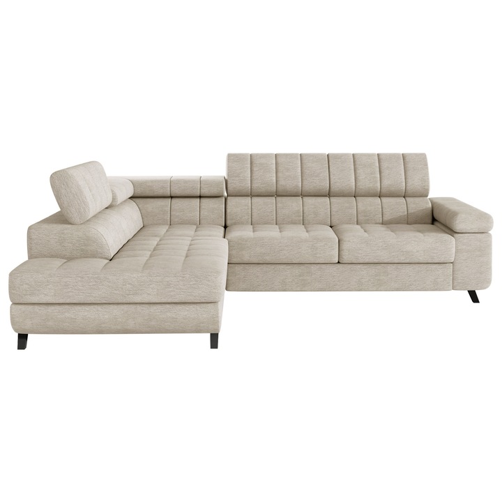 Coltar rabatabil Elsie Stanga, MIRJAN 24, bej deschis, 203x264x91 cm