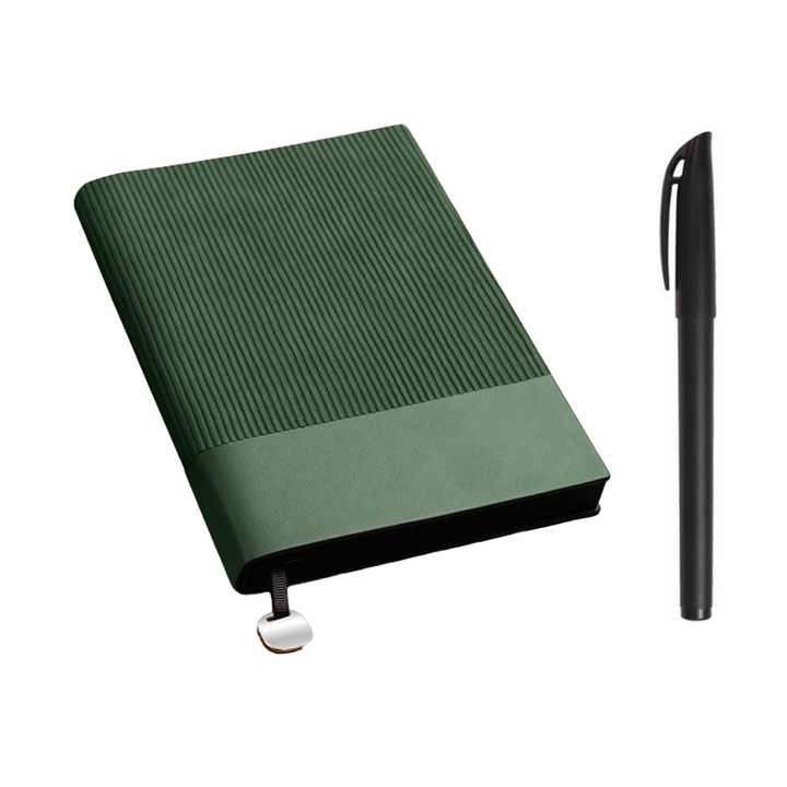 Agenda G&S PRO – Colectia AristoNotes, format A5, nedatata, coperta flexibila din piele, pix negru inclus