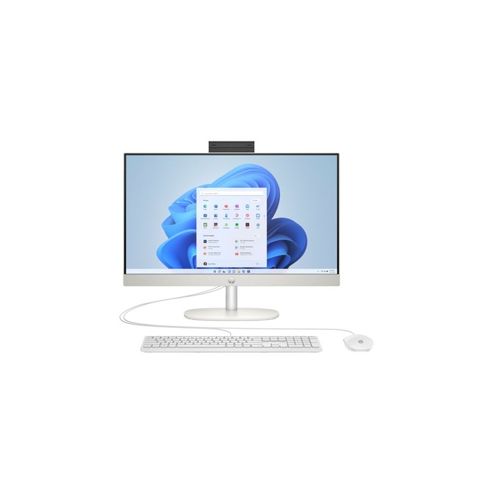 Desktop PC, HP, 24-cr0010nn, Intel Core i3-N300, 8GB, SSD 512GB, alb, 540,5x186,3x484,9mm