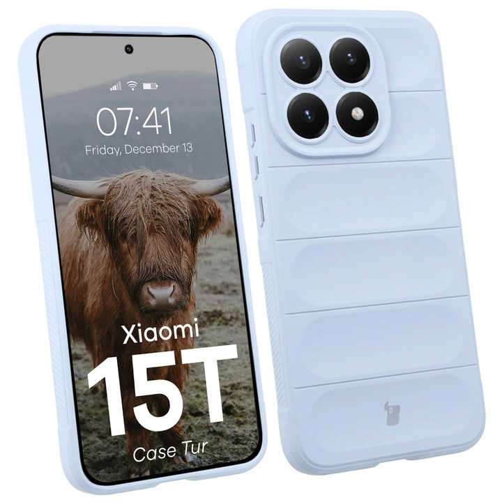 Husa, Bizon Case Tur pentru Xiaomi 15T, albastru deschis