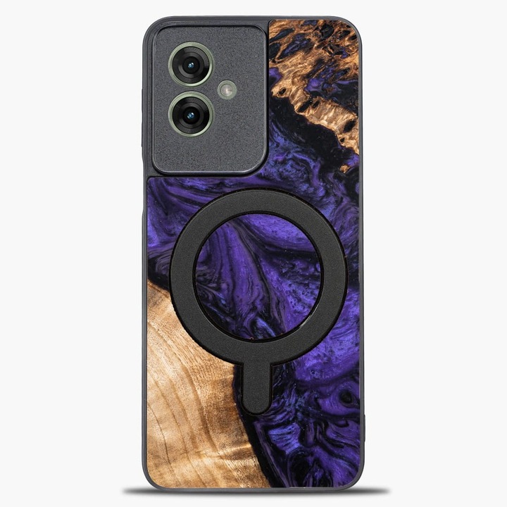 Husa, Bewood Unique pentru Motorola Moto G55 5G, Violet Magnet