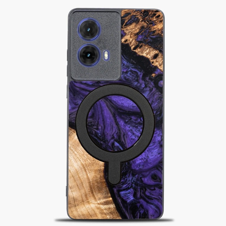 Husa, Bewood Unique pentru Motorola Moto G85 5G, Violet Magnet