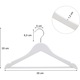 Umerase copii lemn masiv set 20 bara pantaloni carlig rotativ, 35x20 cm, colturi rotunjite, alb