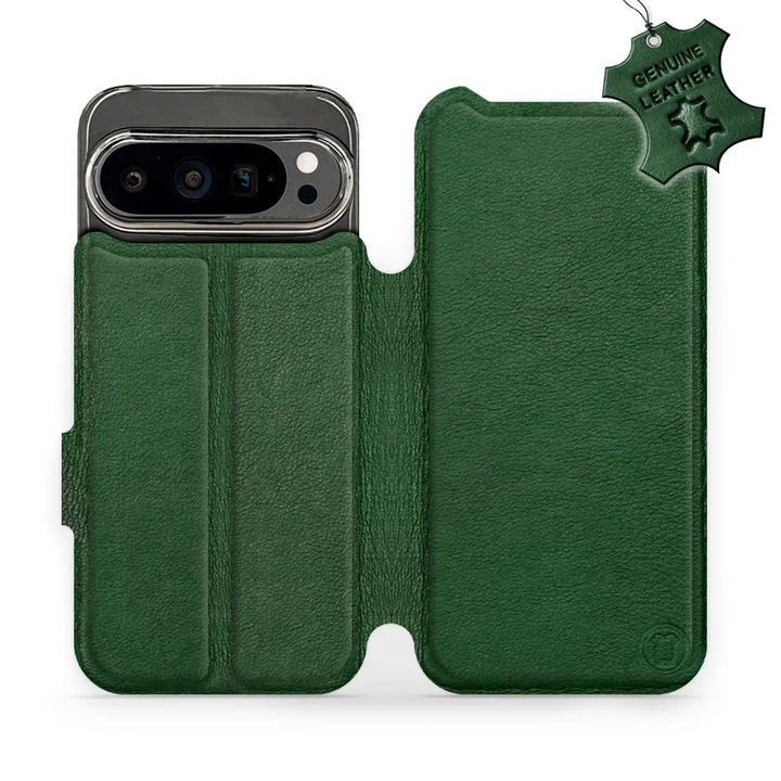 Husa, Mobiwear - Leather - L_GRS pentru Google Pixel 9 Pro, Verde