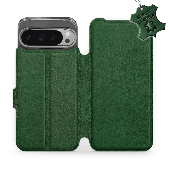 Husa, Mobiwear - Leather - L_GRS pentru Google Pixel 9 Pro XL, Verde