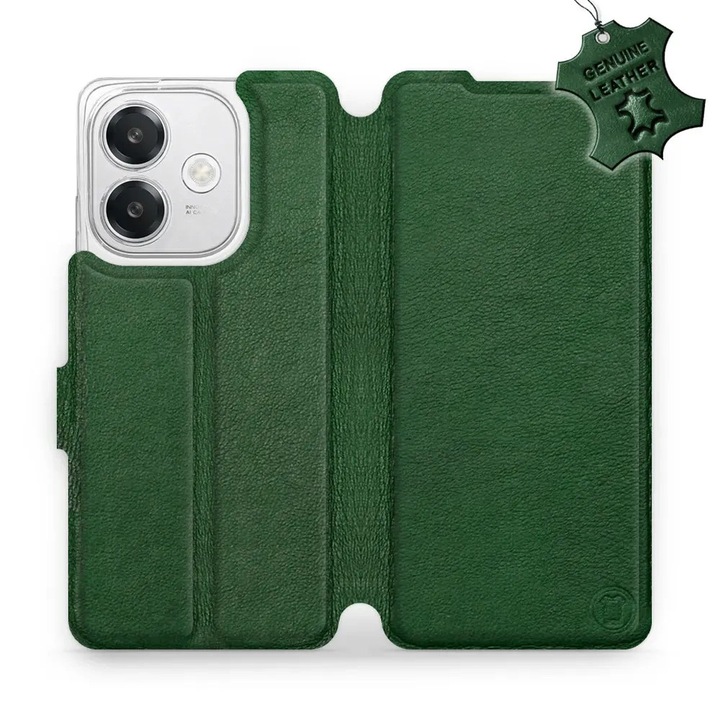 Husa, Mobiwear - Leather - L_GRS pentru Oppo A40M, Verde