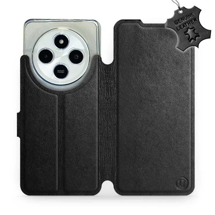 Husa, Mobiwear - Leather - L_BLS pentru Xiaomi POCO C75, Negru