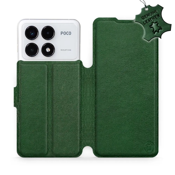 Husa, Mobiwear - Leather - L_GRS pentru Xiaomi Poco F6 Pro, Verde