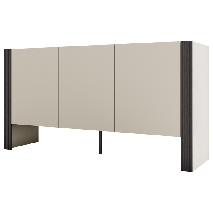 Comoda living 150 3D Zalvigo 03, MIRJAN 24, casmir + negru, 41x151x79 cm