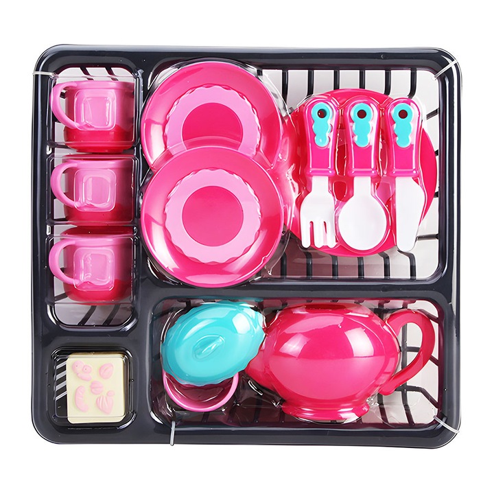 Детски сушилник EmonaMall W5545, С посуда, Многоцветен