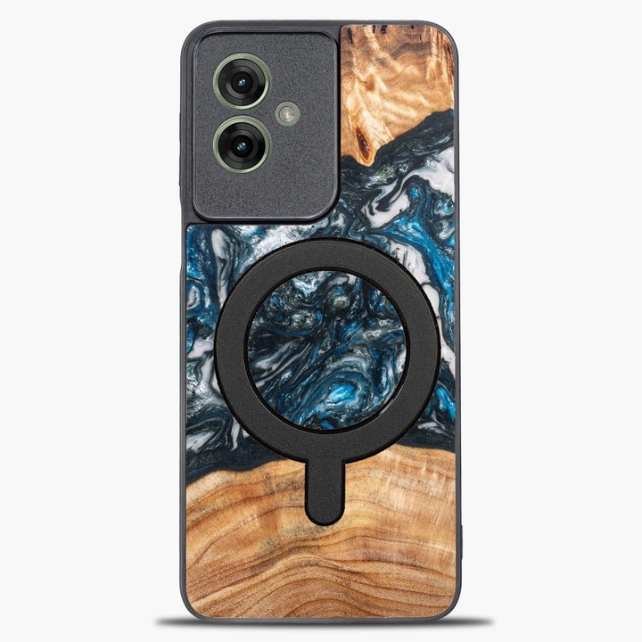 Калъф, Bewood Unique - Planets за Motorola Moto G55 5G, Земя Magnet