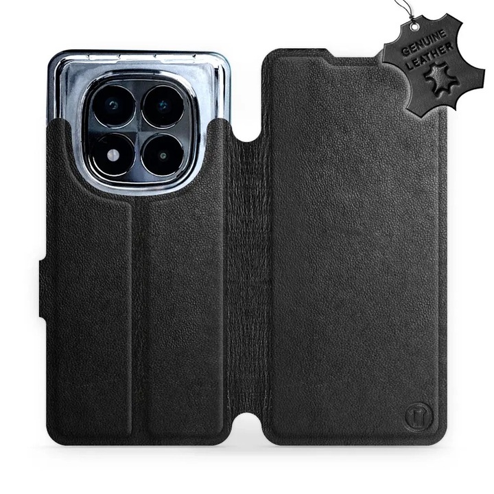 Калъф, Mobiwear - Leather - L_BLS за Xiaomi Redmi Note 14 Pro 5G, Черни