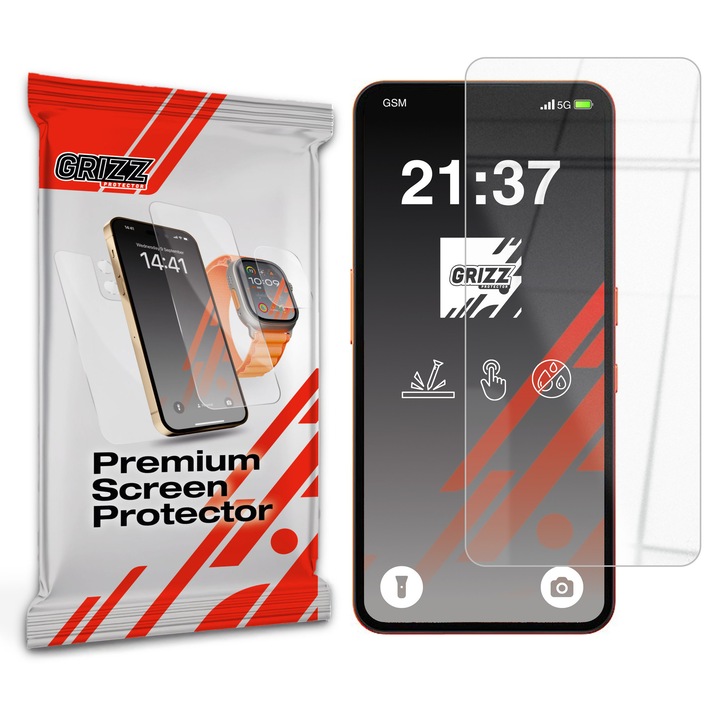 Sticla de protectie hibrida Grizz, transparenta, pentru telefon Nothing CMF Phone 2 Pro