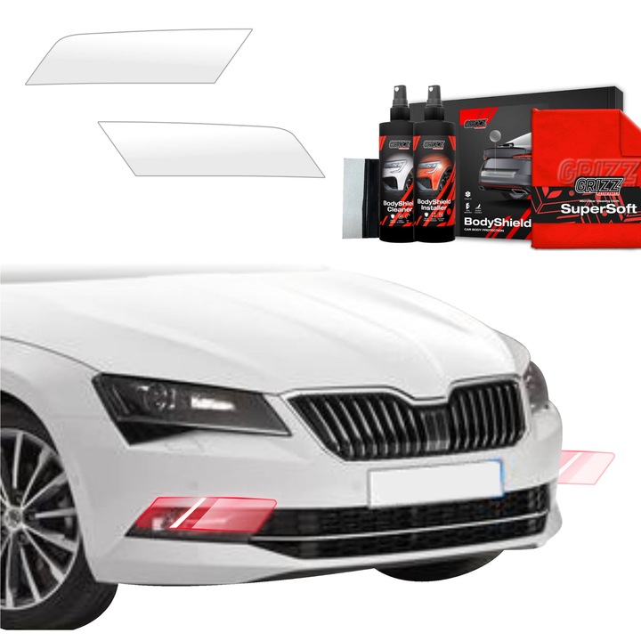 Защитно фолио за фарове за мъгла, Grizzprotector - Bodyshield За Skoda Superb 3 Combi