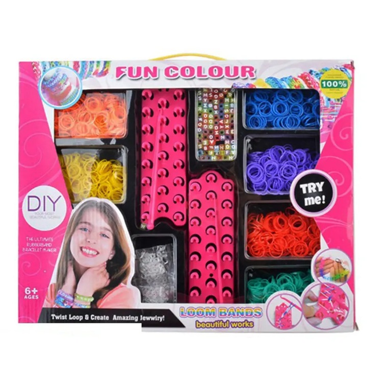 Set de elastice, Pentru brățări, Mărgele