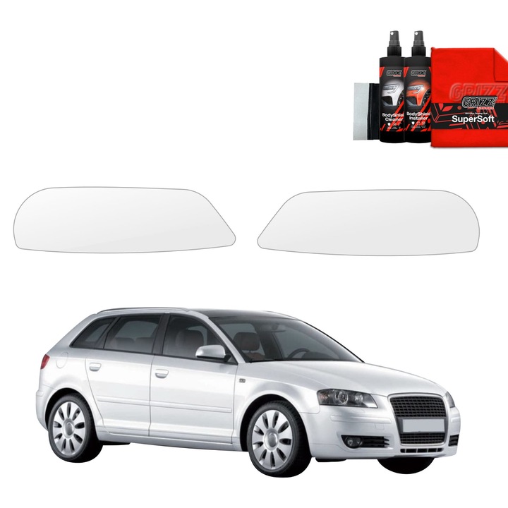 Folie de protectie pentru faruri, Grizzprotector - Bodyshield Pentru Audi A3 8P Hatchback 5D (2008-2012)