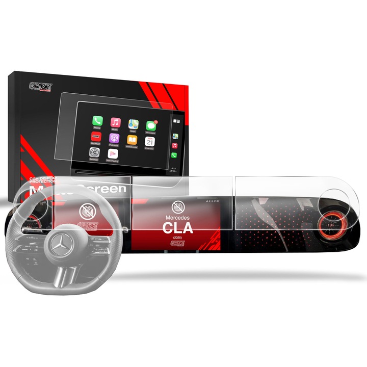 Folie de protectie mata, Grizzprotector - Cardisplay Matte 4In1 Pentru Mercedes-Benz Cla