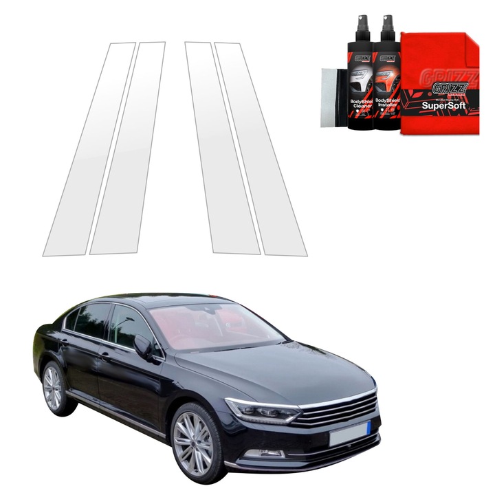 Folie de protectie pentru stalpi, Grizzprotector - Bodyshield Pentru Volkswagen Passat B8 Sedan