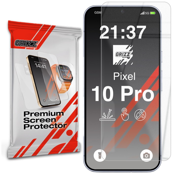 Sticla hibrida Grizz Glass pentru Google Pixel 10 Pro, transparenta