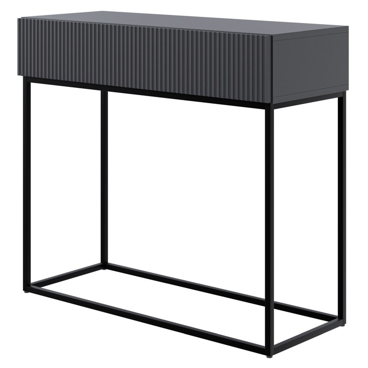 Masa consola Selsey Veldio, 1 sertar, 90x31,6x79cm, negru