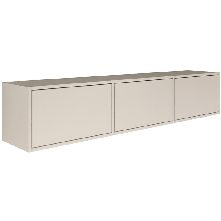 Comoda TV suspendata Selsey Framme, 150 cm, gri cashmere, 3 usi