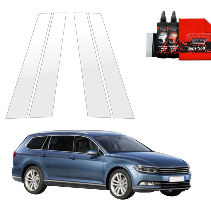 Folie de protectie PPF Transparenta BodyShield pentru Volkswagen Passat B8 Kombi, set complet, 100% transparenta